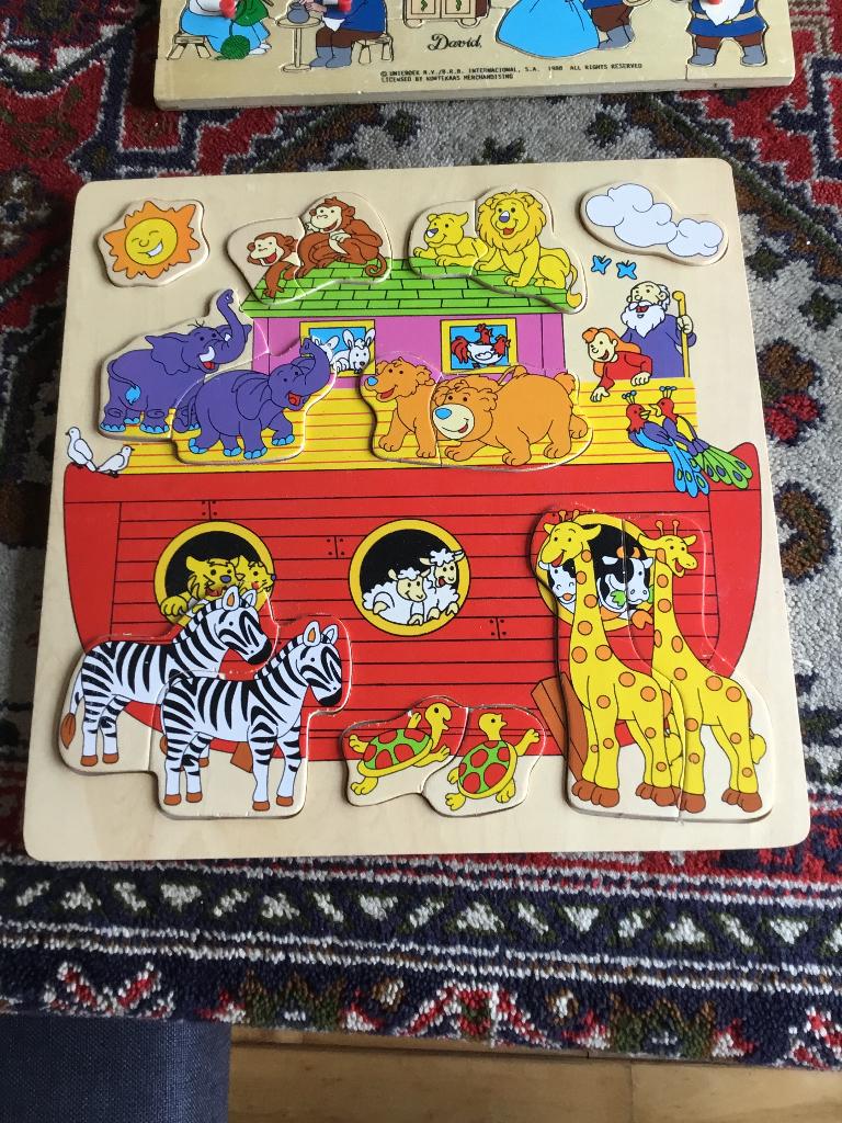 3 houten legpuzzels.  Te koop, Ophalen of Verzenden, Gebruikt, Overige typen