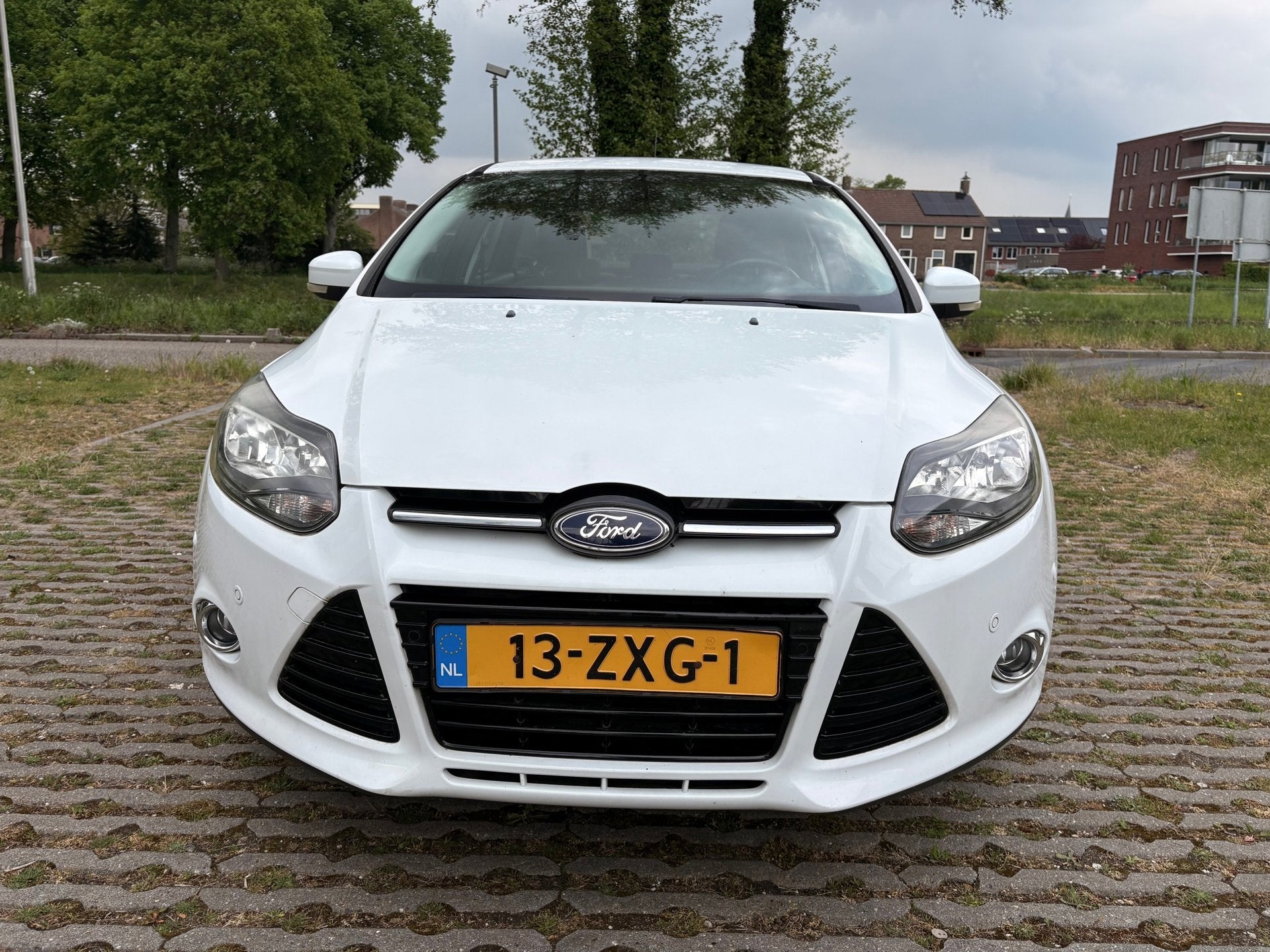 Ford Focus 1.0 EcoBoost Lease Titanium - airco - cruise cont, Auto's, Euro 5, Wit, Origineel Nederlands, 3 cilinders