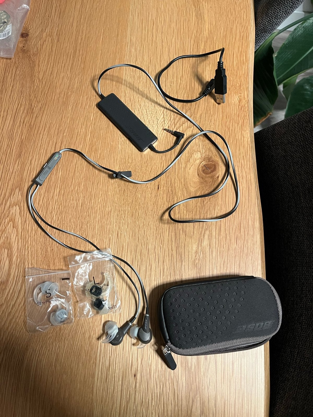 Bose QC20 Noise Cancelling In-ear Koptelefoon, Audio, Tv en Foto, Koptelefoons, Ophalen, In-ear, Gebruikt, Grijs