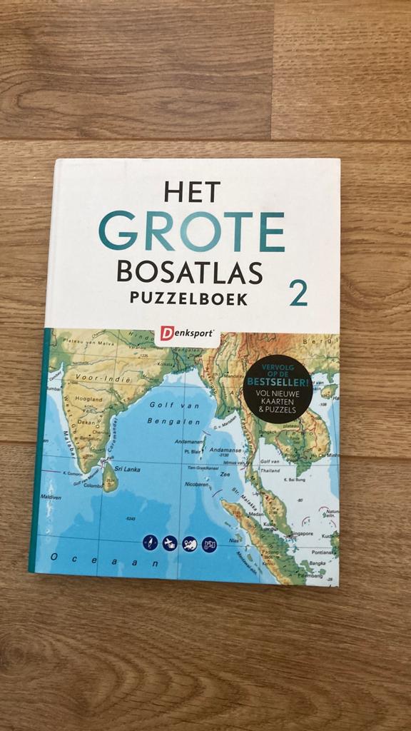 Het grote bosatlas puzzelboek 2, Boeken, Bosatlas, 2000 tot heden, Ophalen of Verzenden, Zo goed als nieuw