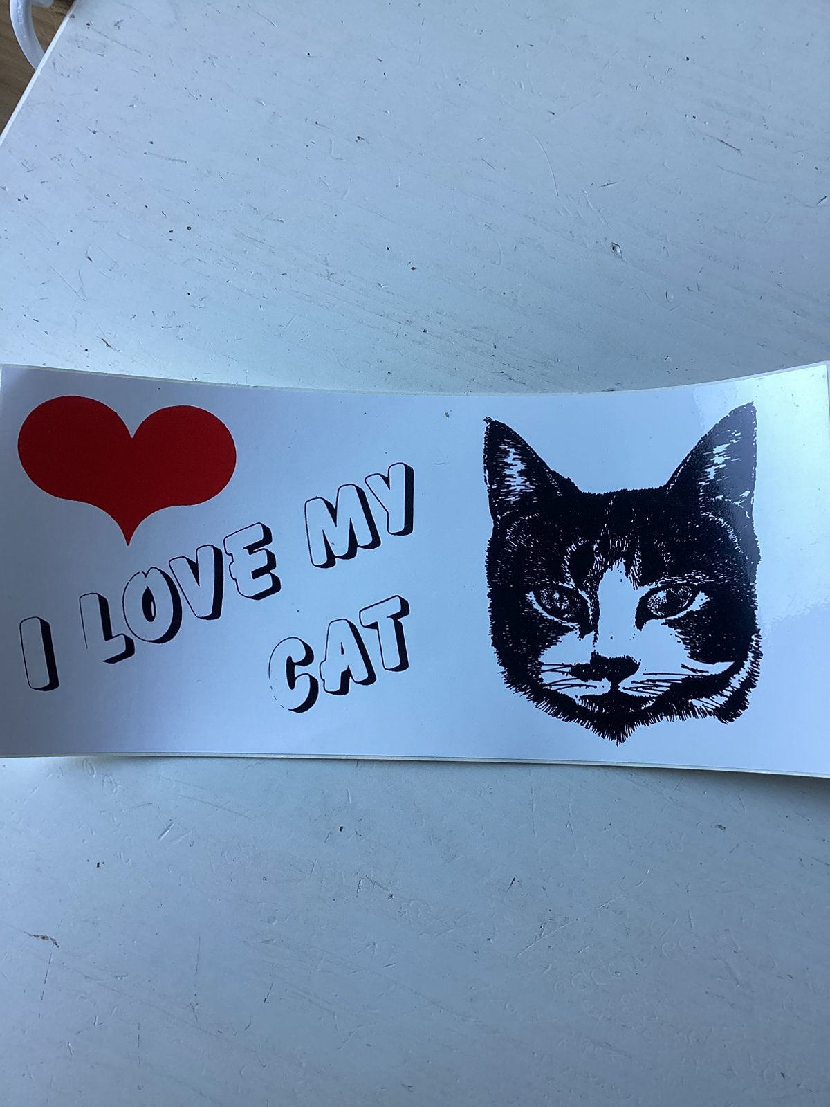 Sticker I love my cat, Verzenden, Zo goed als nieuw, Dier en Natuur