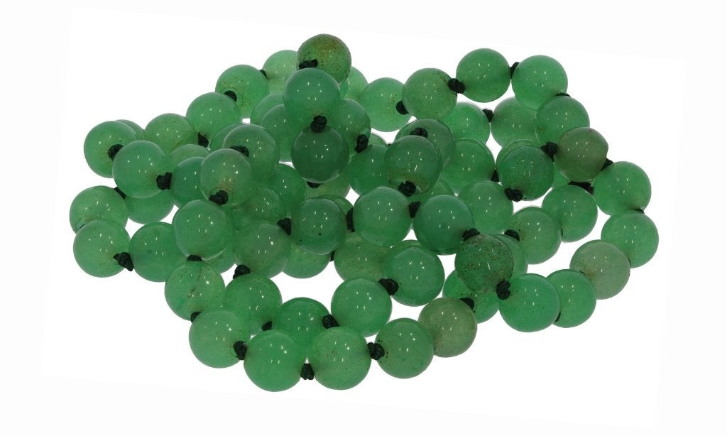 Jade nefriet ketting edelsteen dames vintage fraai