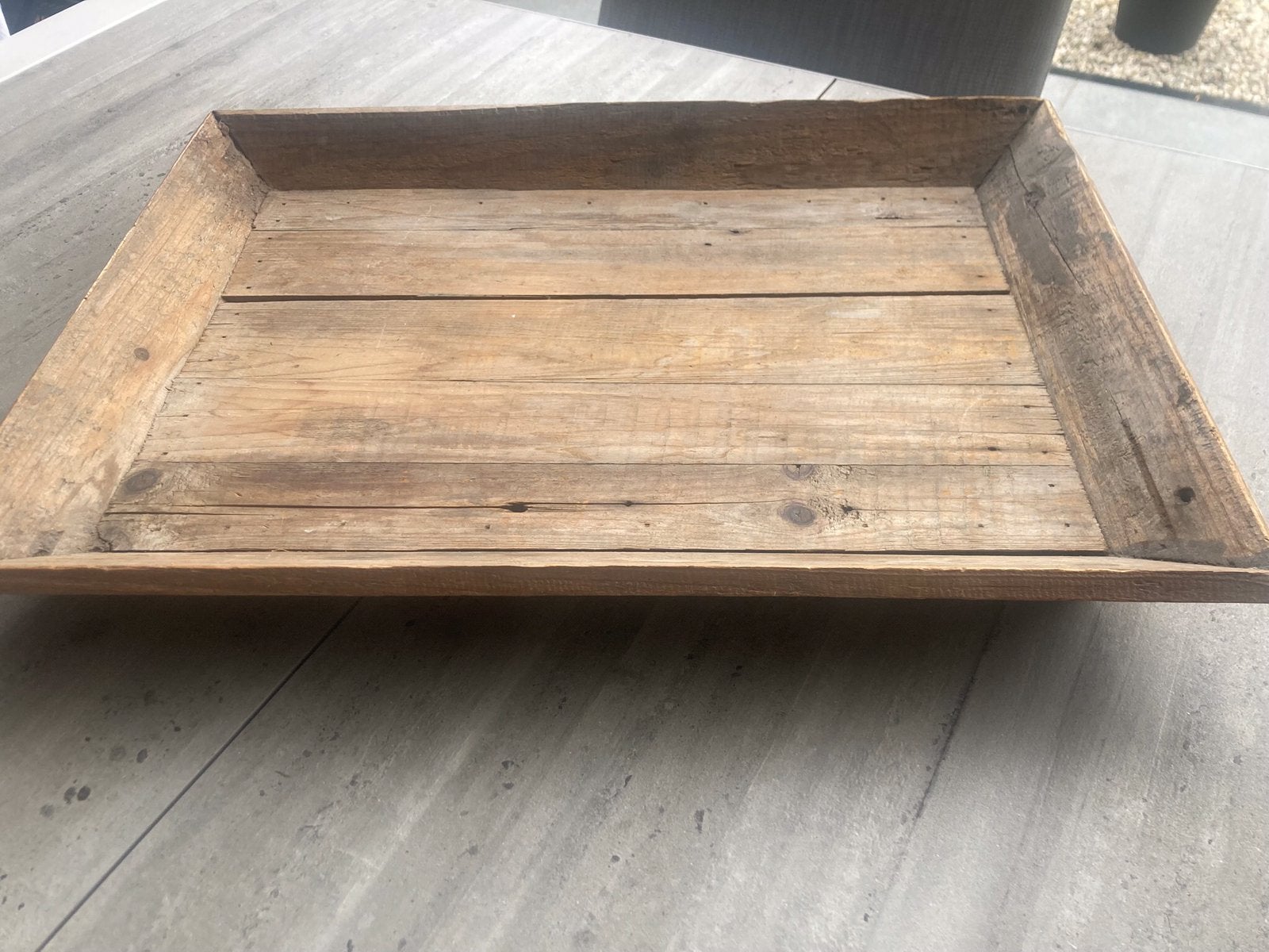DECOREER DIENBLAD HOUT, Ophalen of Verzenden, Gebruikt, Rond, Hout