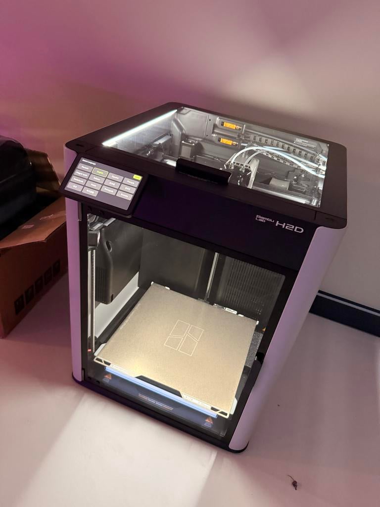 Bambu H2D met dual AMS in nieuwstaat, Ophalen, Ingebouwde Wi-Fi, Zo goed als nieuw, Filament