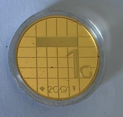 Gouden 1 Gulden Ninaber 2001, bevat 13,2 gram puur goud, 1 gulden, Koningin Beatrix, Losse munt, Goud