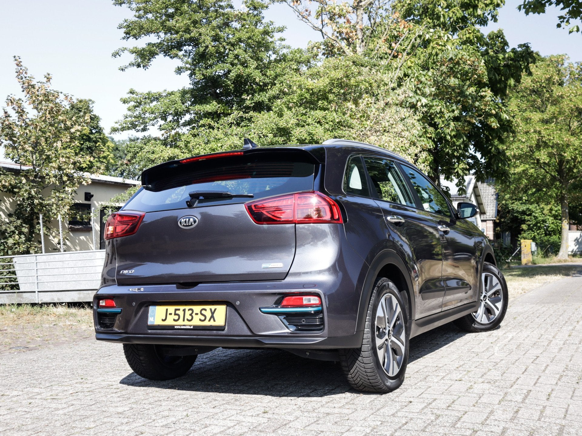 Kia e-Niro DynamicLine 64 kWh 3-Fase 1e-Eig. & Dealer-Onderh, Auto's, Gebruikt, Metallic lak, 1712 kg, Leder en Stof