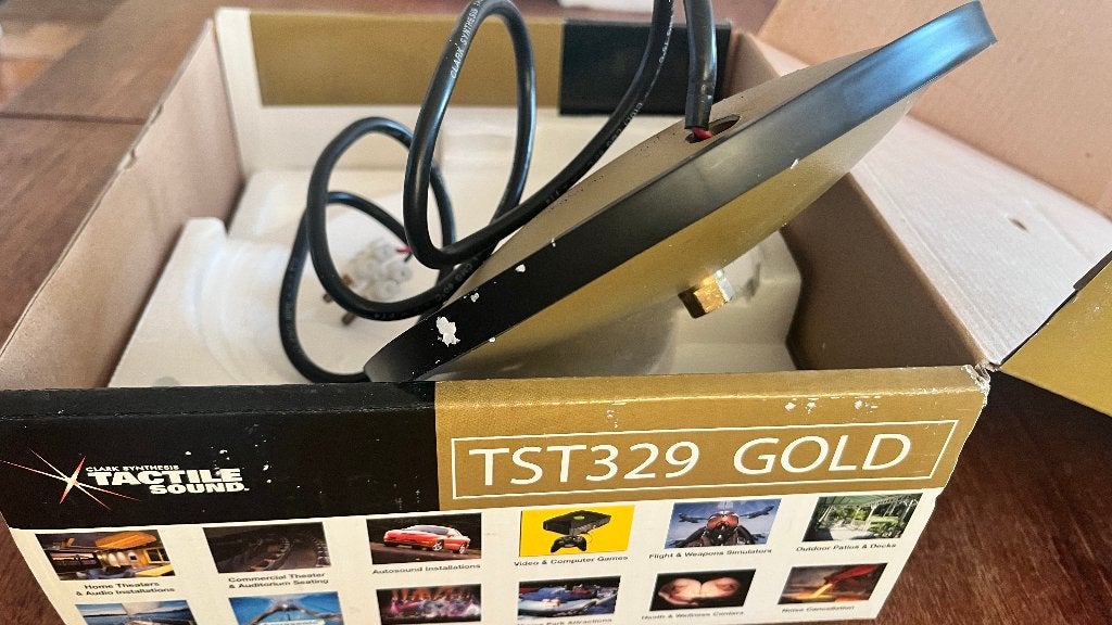 Clark Synthesis TST329 Gold Bass Shaker / Tactile Transducer, Audio, Tv en Foto, Overige merken, Gebruikt, Overige typen, Ophalen of Verzenden