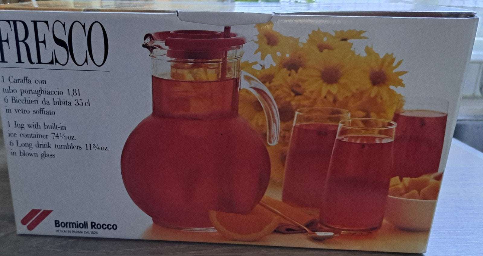 Bormioli Rocco Fresco karaf met 6 glazen, Ophalen, Nieuw, Overige merken, Glas