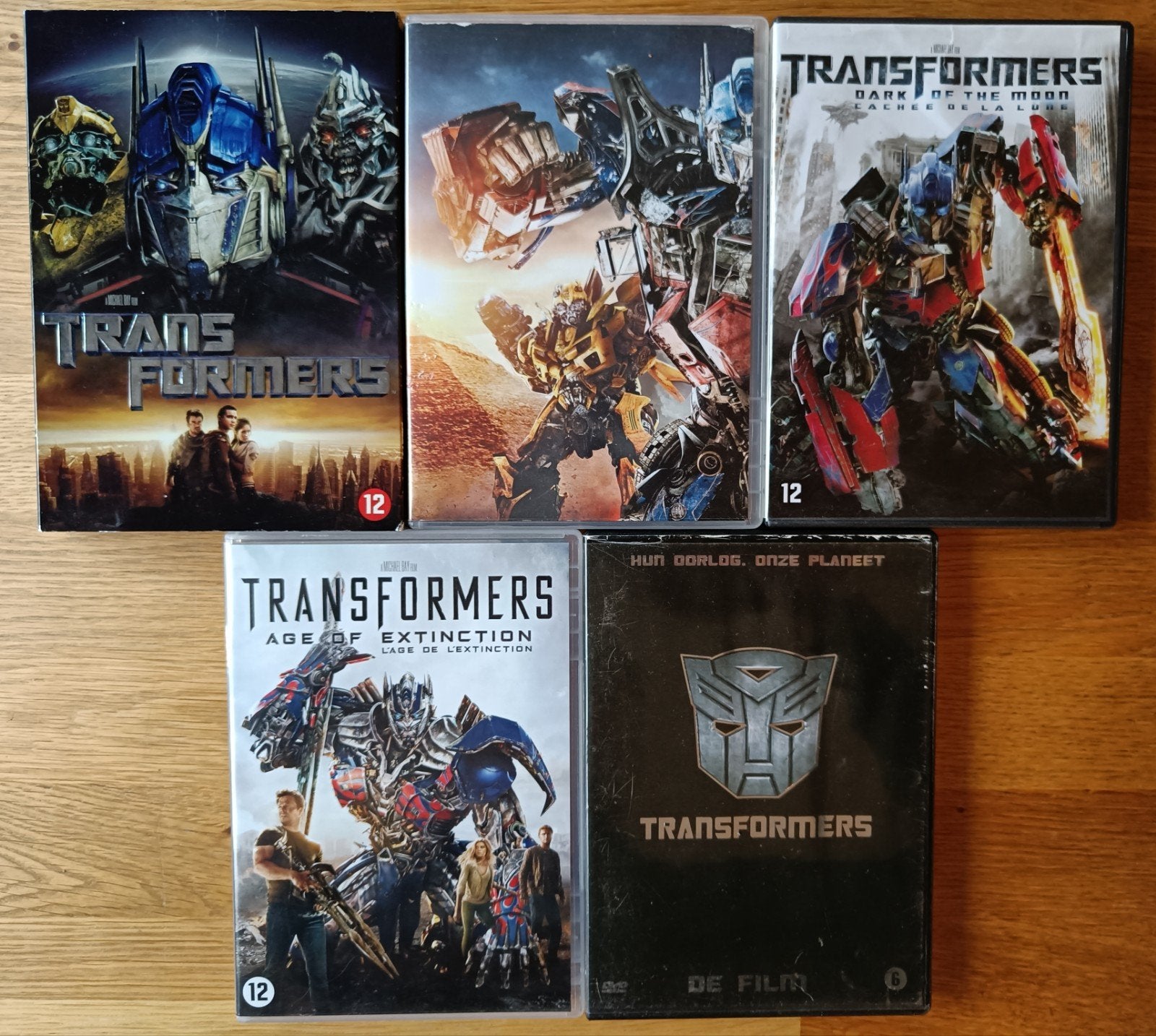 Transformers DVD set, film 1 t/m 4 en de tekenfilm, Cd's en Dvd's, Nederlands, Ophalen of Verzenden, Vanaf 12 jaar, Inclusief doosje