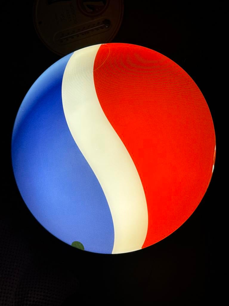 Vintage Pepsi Lichtbak - Uniek Reclameobject, Ophalen, Gebruikt, ., Lichtbak of (neon) lamp
