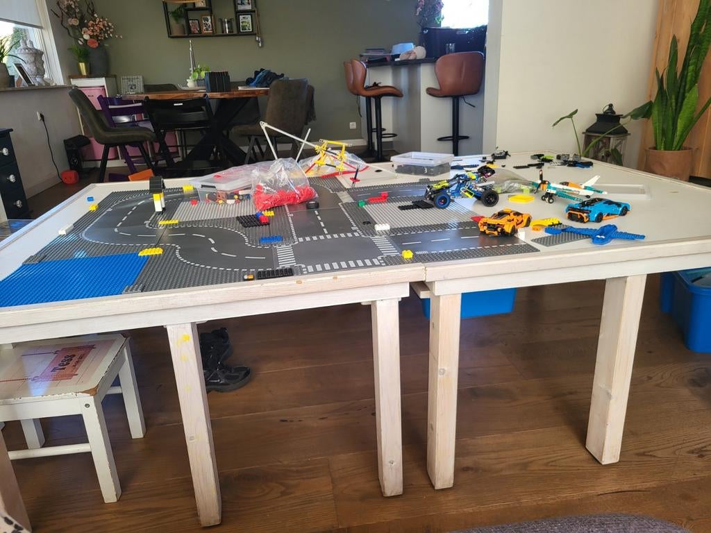Lego tafel met opberg bakken, Ophalen, Gebruikt