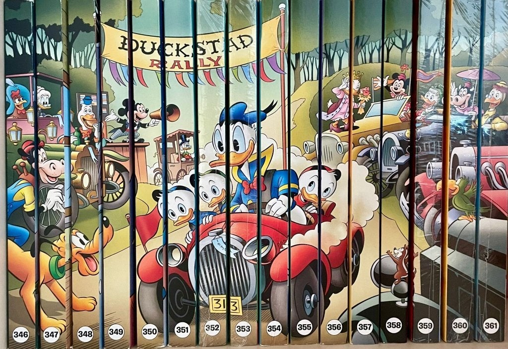 Prachtige complete rugtekening Donald Duck pocket 346-361!, Complete serie of reeks, Ophalen of Verzenden, Zo goed als nieuw, Donald Duck