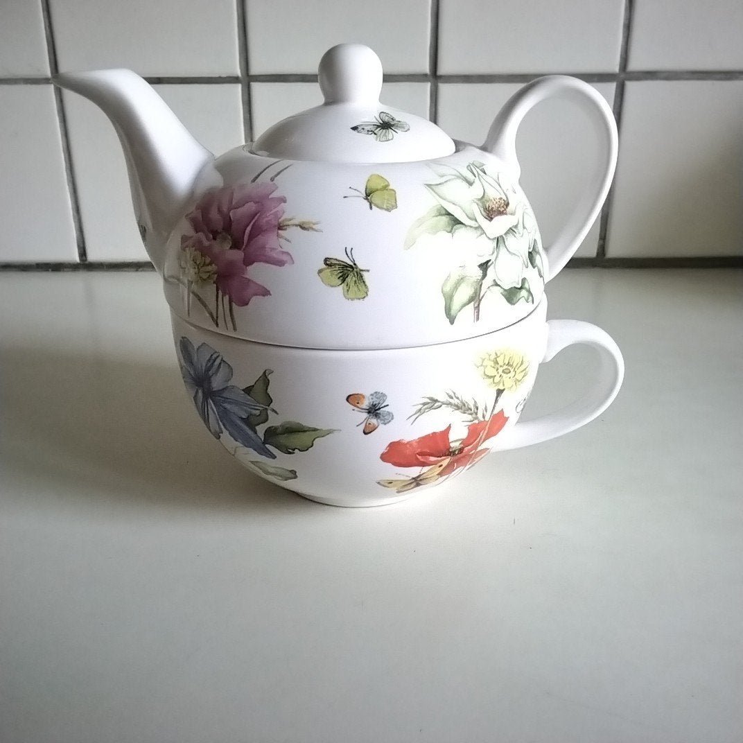 Janneke brinkman  tea for one " teatime", Ophalen of Verzenden, Zo goed als nieuw, Overige stijlen, Kop(pen) en/of Schotel(s)