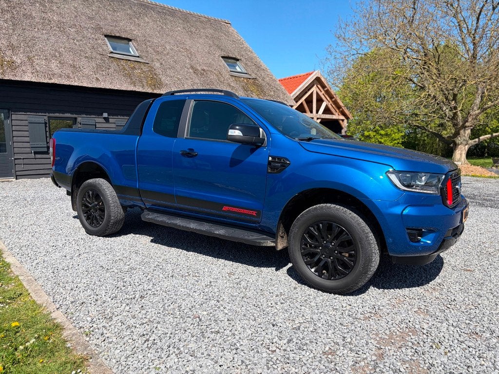 Ford Ranger 2.0 EcoBlue Wildtrak Supercab, Auto's, Ford, Gebruikt, 4 cilinders, Blauw, Bedrijf