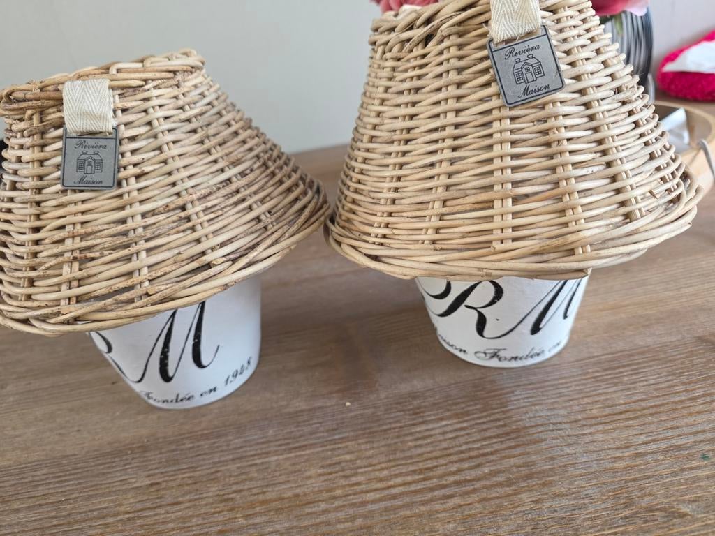 2x Riviera Maison Rottan waxinelichtje, Ophalen