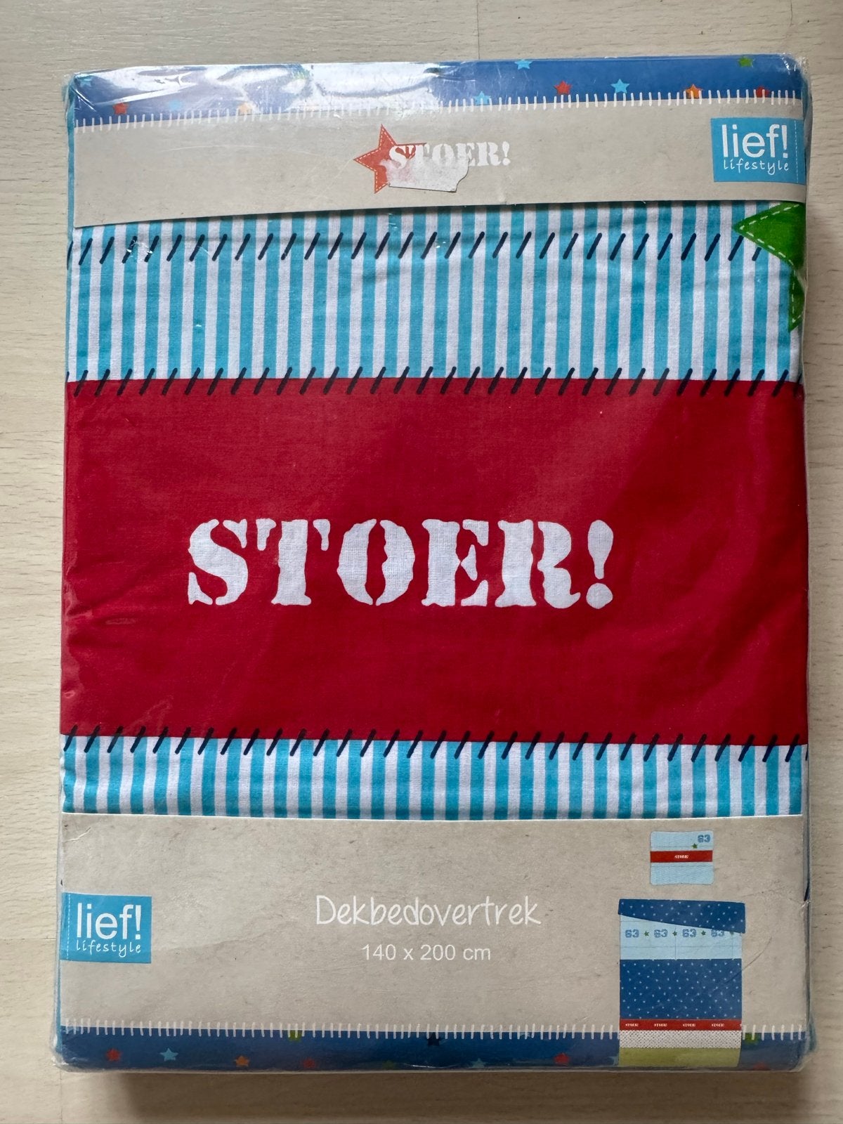 Lief! Lifestyle Dekbedovertrek Stoer! 140x200/220 cm, Eenpersoons, Meerkleurig, Dekbedovertrek, Katoen