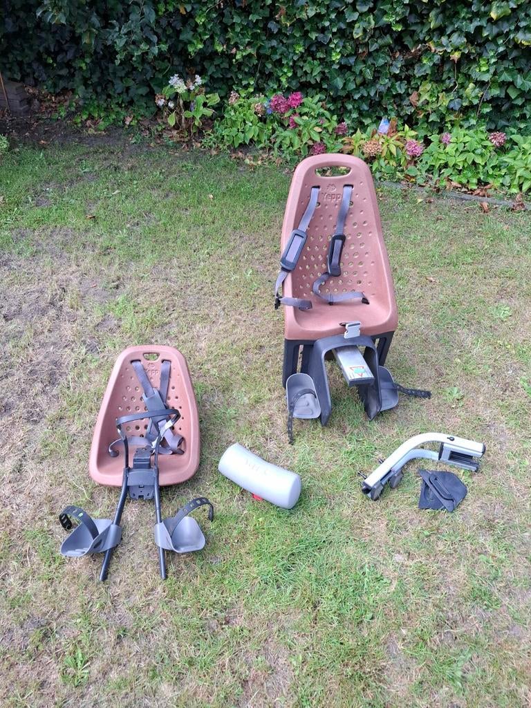 Yepp fietszitjes set (voor + achter) – met kleine gebreken, Ophalen, Achterzitje, Yepp, 9 t/m 18 kg