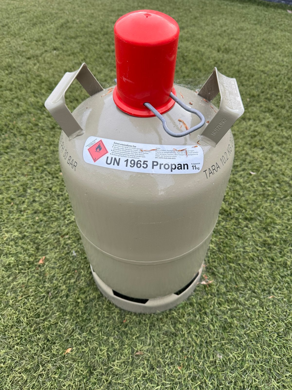 Lege Duitse gasfles 11kg (nutzungsflasche), Ophalen, Zo goed als nieuw