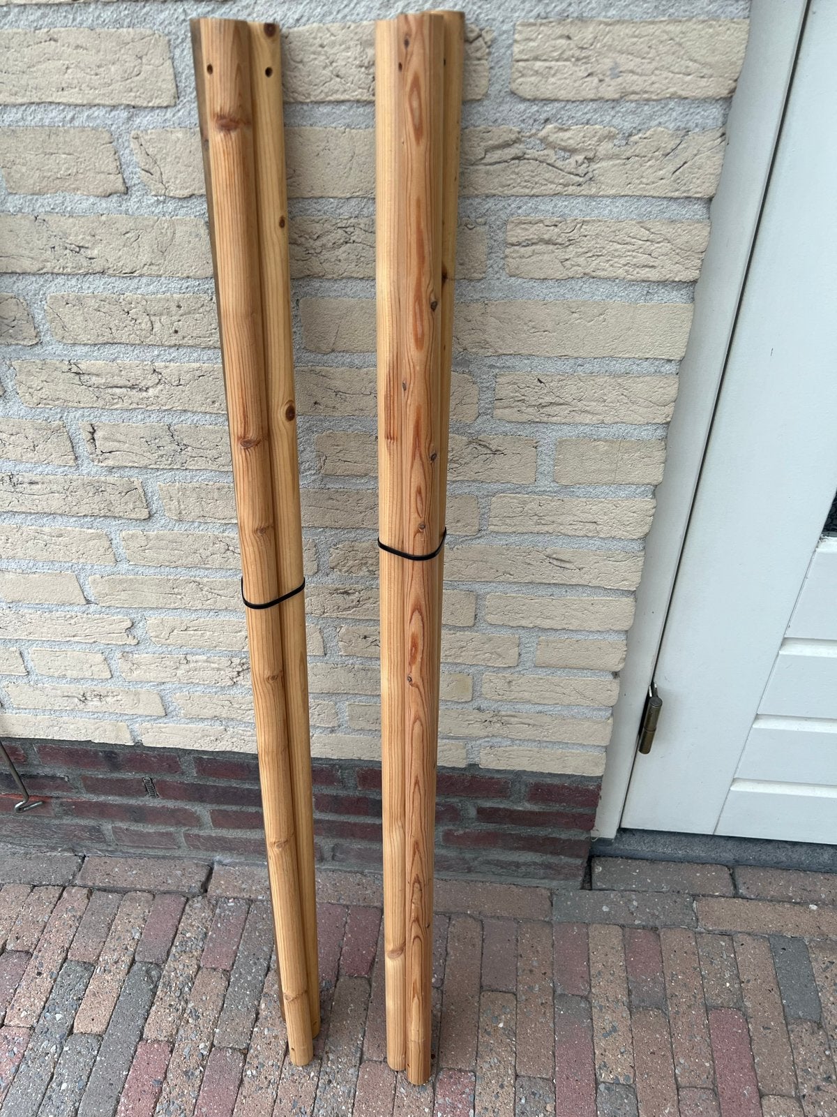 6 Houten Ronde Stokken 1.10 cm met gaten, Ophalen, Gebruikt, Minder dan 25 mm, Overige typen