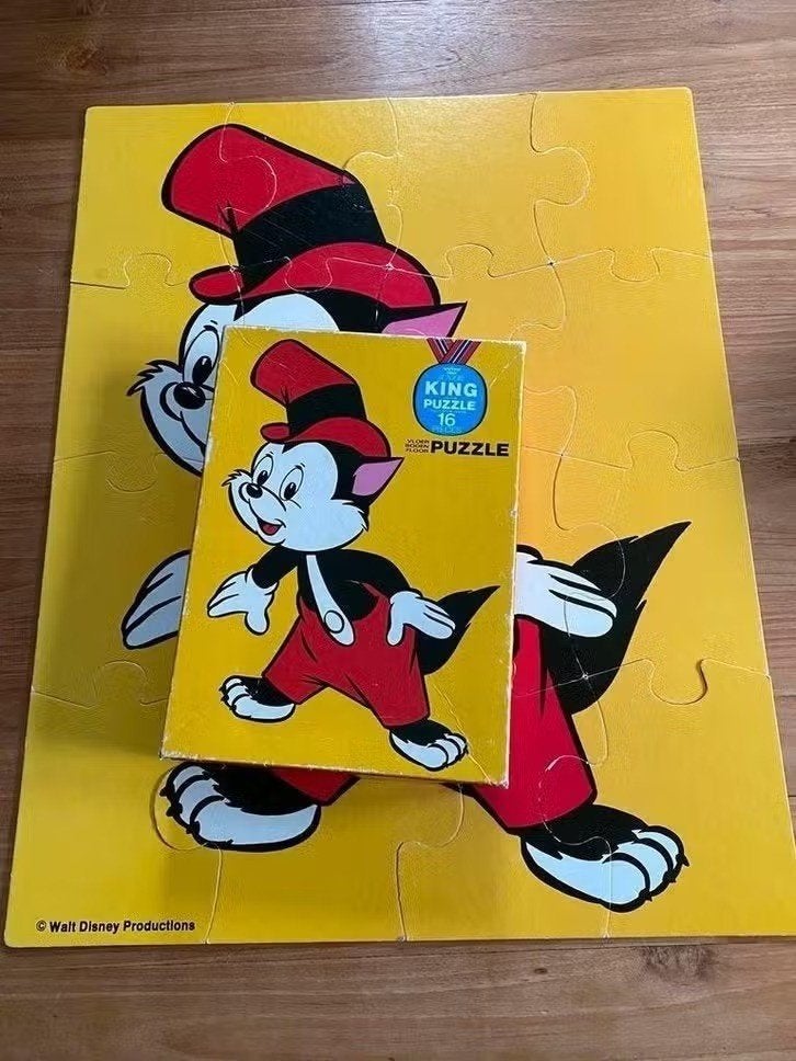 Vintage Disney Li’L bad wolf ( jaren ‘60-70)puzzel, Ophalen of Verzenden, Overige figuren, Gebruikt, Overige typen