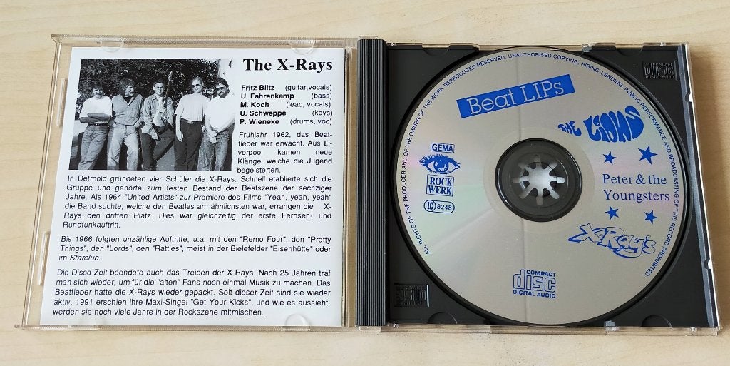 Beat LIPs The Lions Peter & The Youngsters The X-Rays CD, Ophalen of Verzenden, Zo goed als nieuw, Poprock