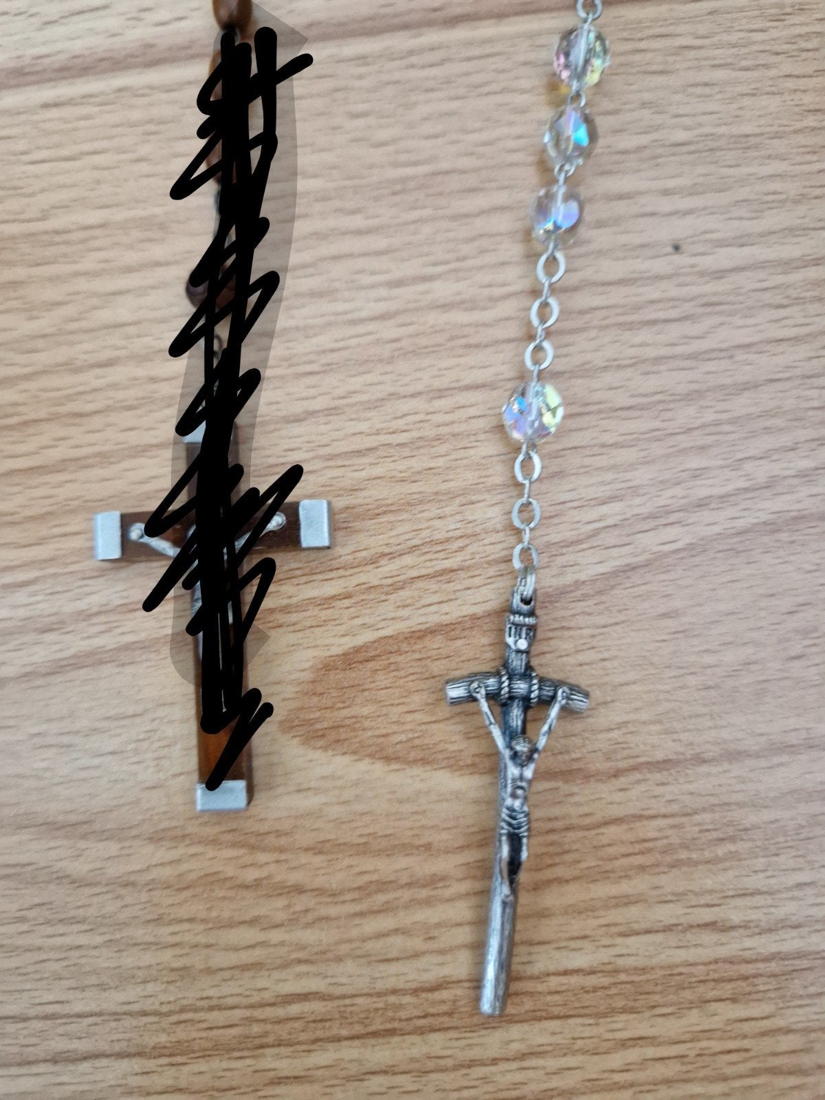 Rozenkrans Jezus katholieke religie, Ophalen of Verzenden, Zo goed als nieuw, Sieraad, Christendom | Katholiek