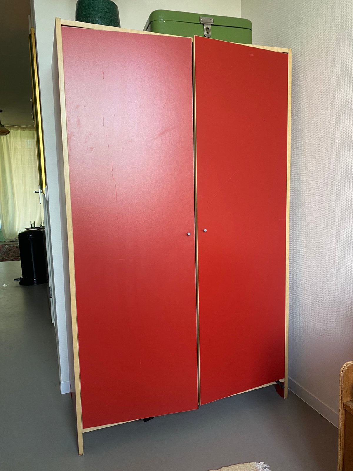 Kledingkast IKEA Rood, Zo goed als nieuw, 150 tot 200 cm, 50 tot 75 cm, 50 tot 100 cm