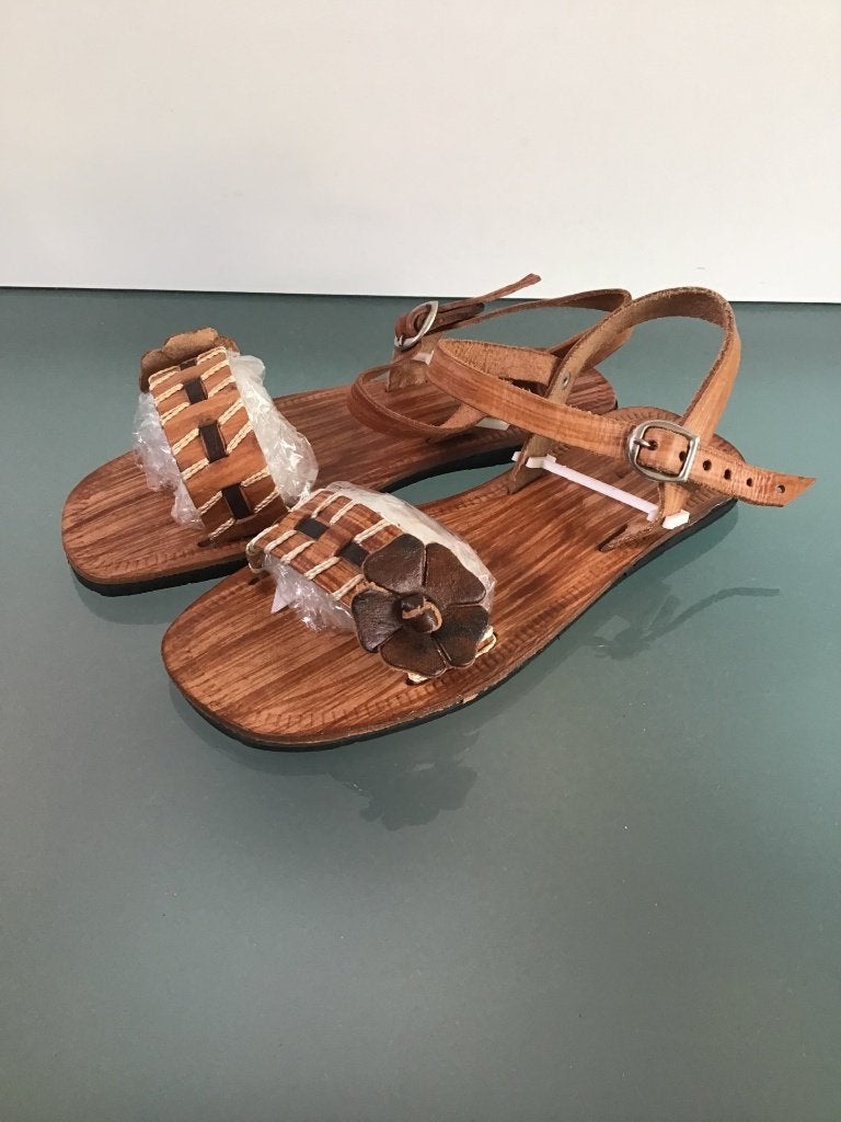 Bruine sandalen 38 | Leer | Boho | Gratis verzenden, Bruin, Verzenden, Nieuw, Sandalen of Muiltjes