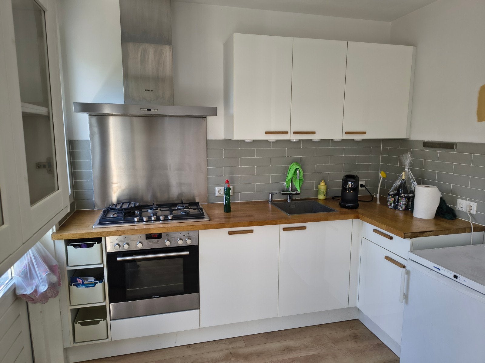 Keuken met Siemens apparatuur (ook losse delen!), Ophalen, Gebruikt, Graniet of Steen, Hoekkeuken