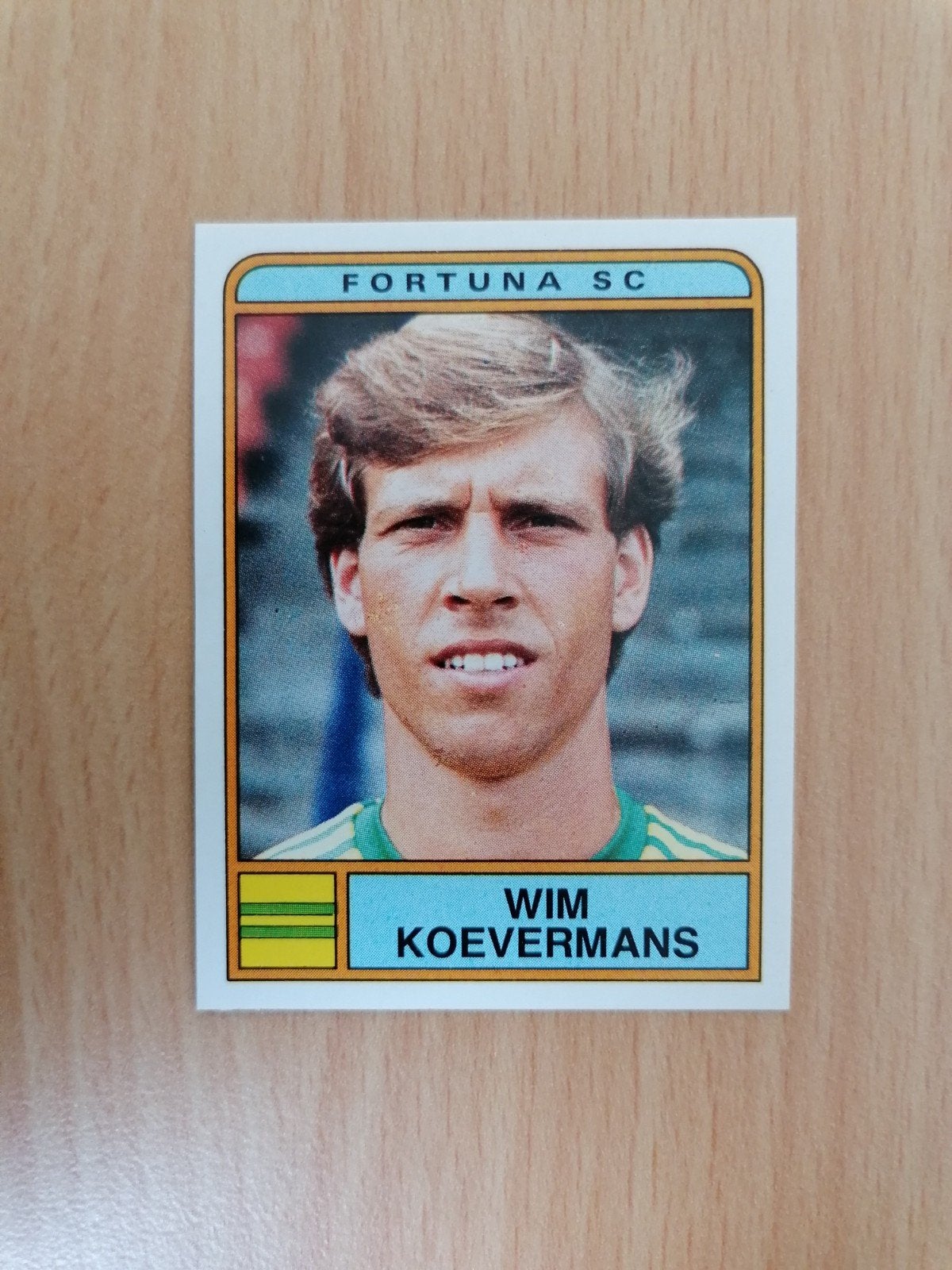 Panini Voetbal 84 #118 Wim Koevermans-Fortuna SC., Ophalen of Verzenden, Zo goed als nieuw, Plaatje