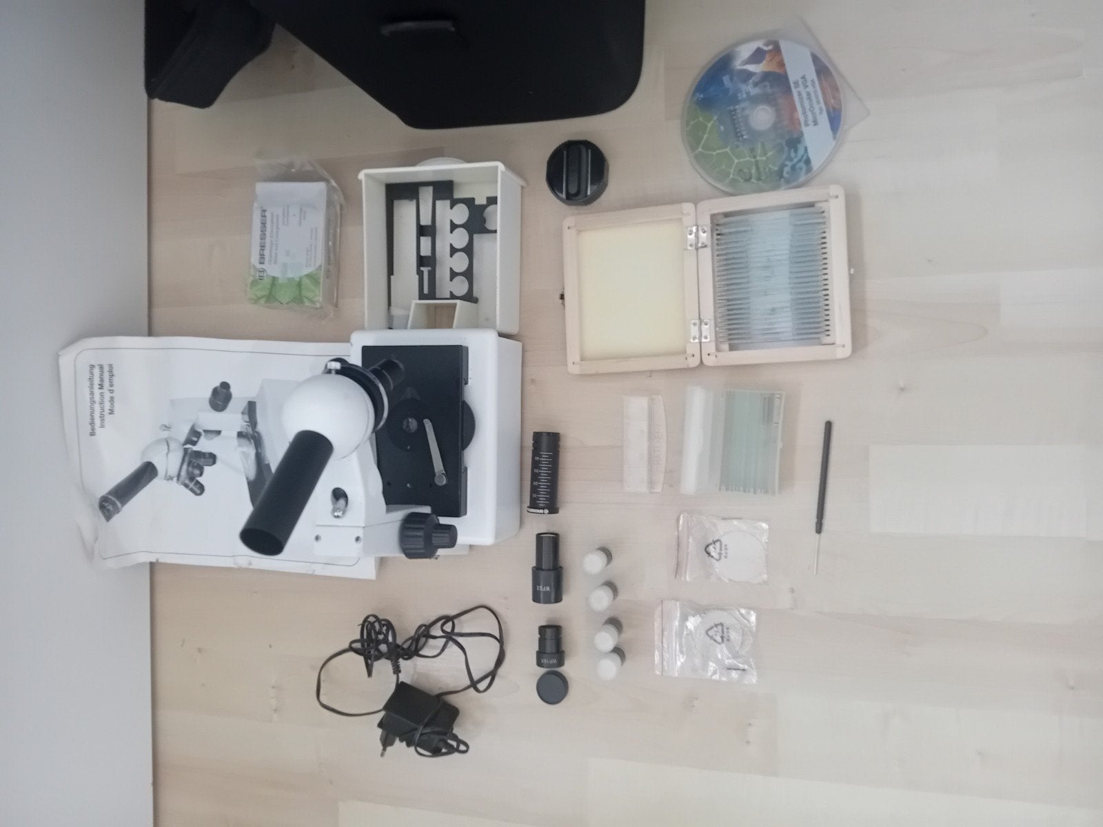 Bresser Microscoop Set met USB-lens (werking onbekend), Audio, Tv en Foto, Optische apparatuur | Microscopen, Ophalen of Verzenden