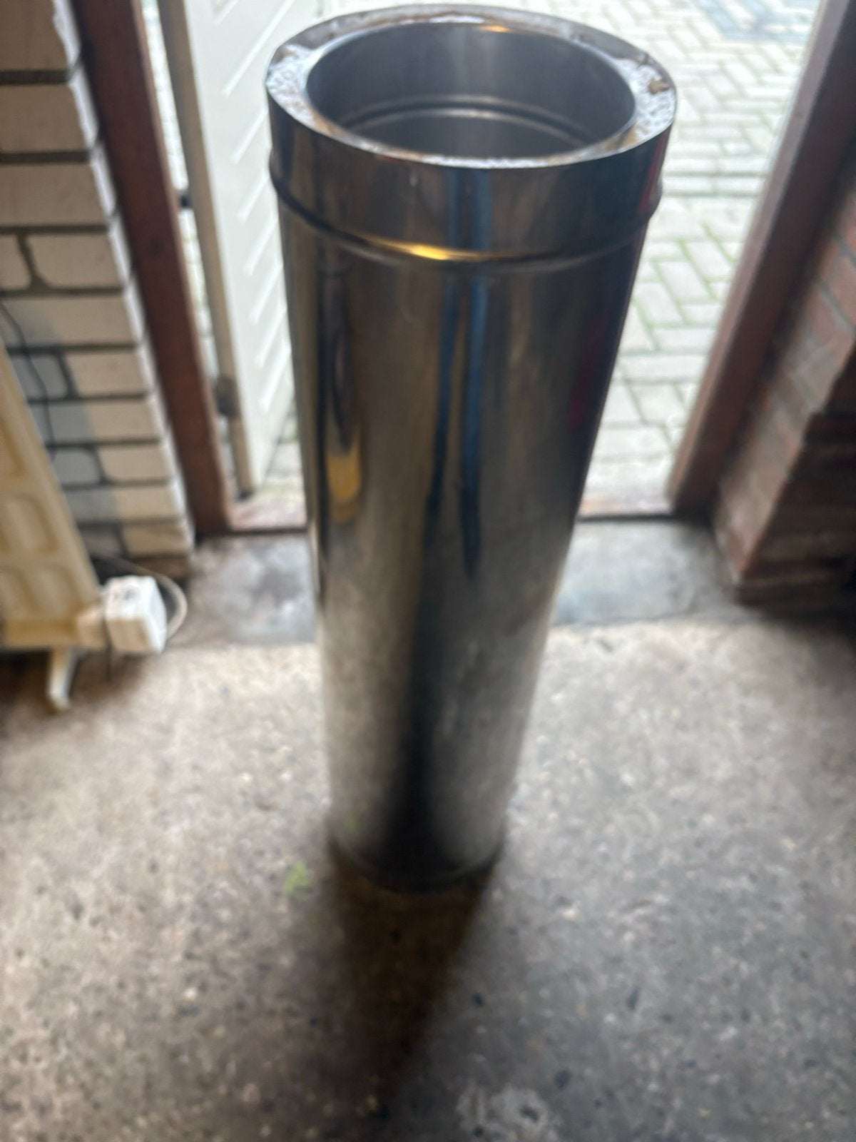 RVS dubbelwandige geïsoleerde kachelpijp, Ophalen, Gebruikt, Kachel, Minder dan 60 cm