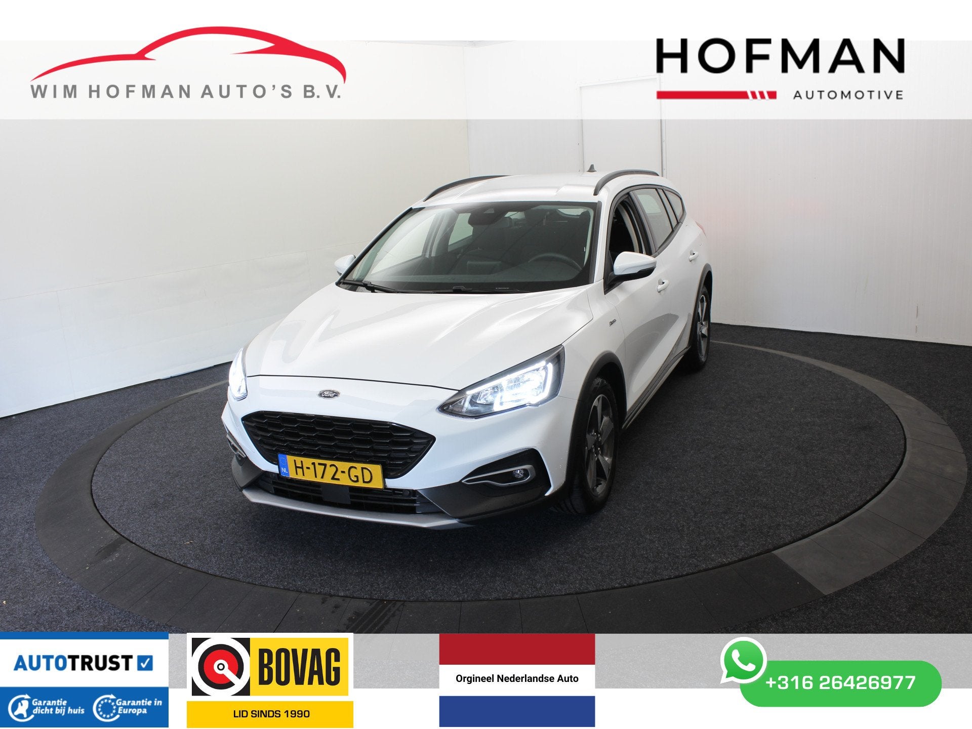 Ford FOCUS Wagon 1.5 EcoB Active X 150pk B&O Navi Carplay, Auto's, Ford, 1345 kg, Stof, Wit, Origineel Nederlands