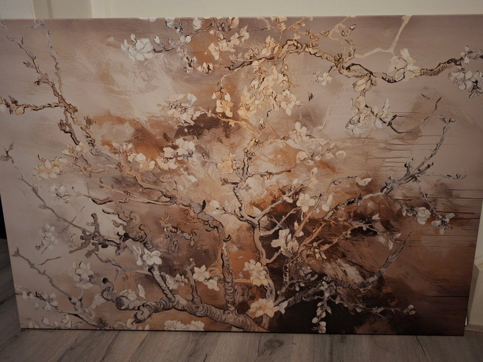 Canvas Amandelbloesem van Gogh 120x80 cm - Nieuwstaat, Ophalen, Print, Bloemen, Doek
