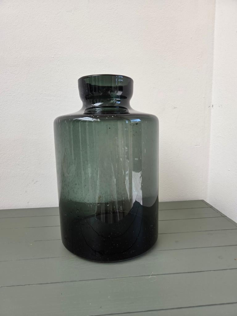 Groene vaas, Ophalen, Minder dan 50 cm, Groen, Glas