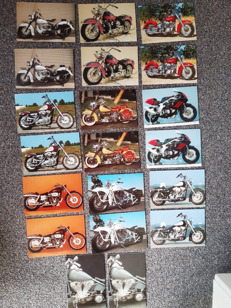 Harley Davidson wenskaarten, Ophalen of Verzenden, 1980 tot heden, Ongelopen, Voertuig