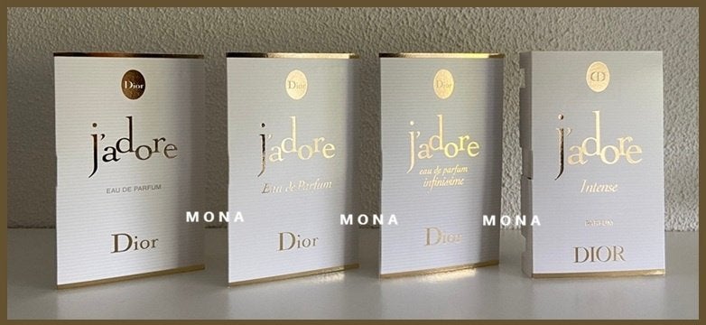 J'Adore set 4 parfum samples proefjes testers monsters, Verzenden, Nieuw