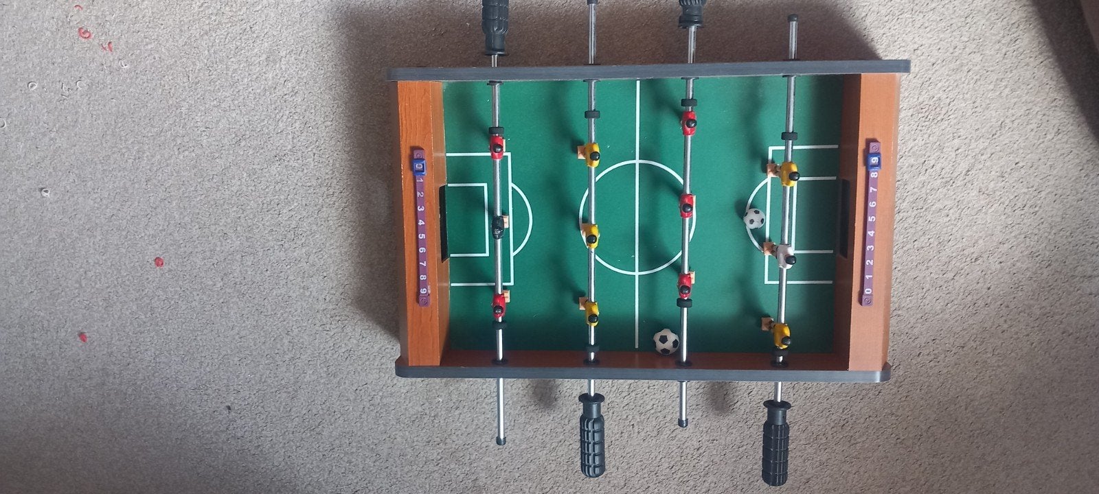 Kleine voetbaltafel, Ophalen