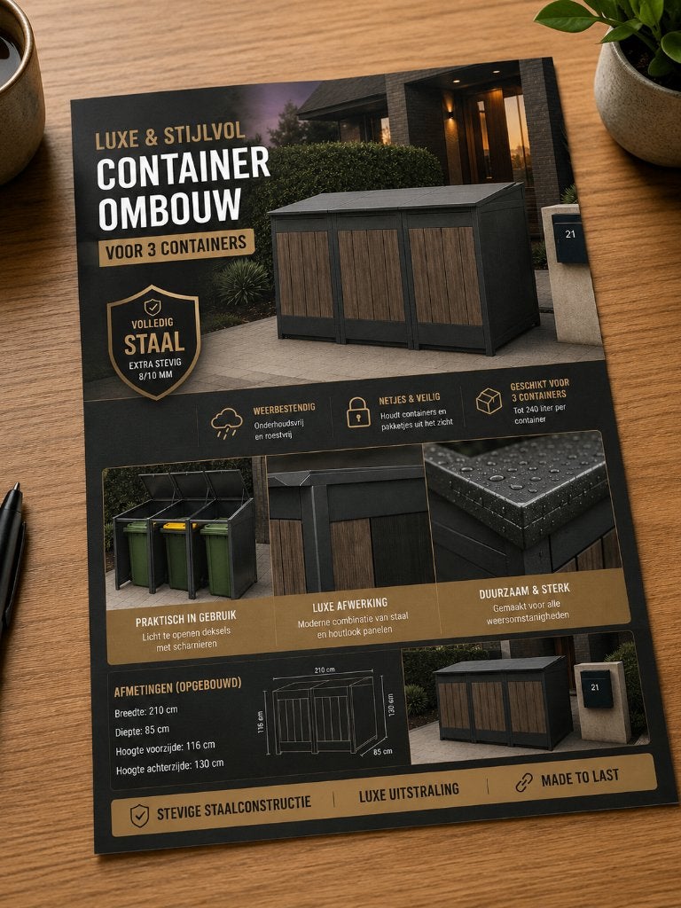 Container ombouw, kliko berging, Tuin en Terras, Bergingen en Tuinkasten, Ophalen of Verzenden, Nieuw, Metaal, Containerberging