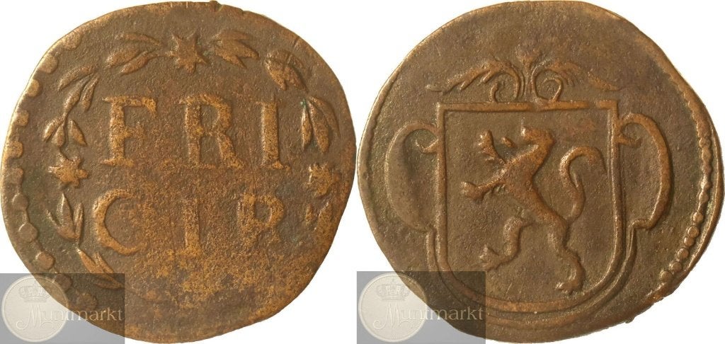 Reckheim - Duit z.j. (ca. 1640), Postzegels en Munten, Munten | Nederland, Ophalen of Verzenden, Vóór koninkrijk, Overige waardes
