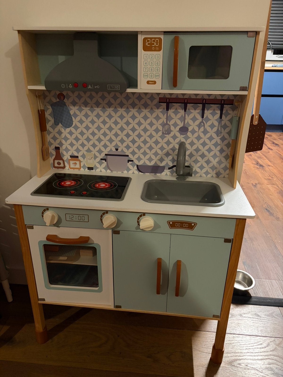Mini Matters Kinder Houten Keuken, Kinderen en Baby's, Speelgoed | Speelkeukens, Ophalen, Zo goed als nieuw, Hout, Speelkeuken