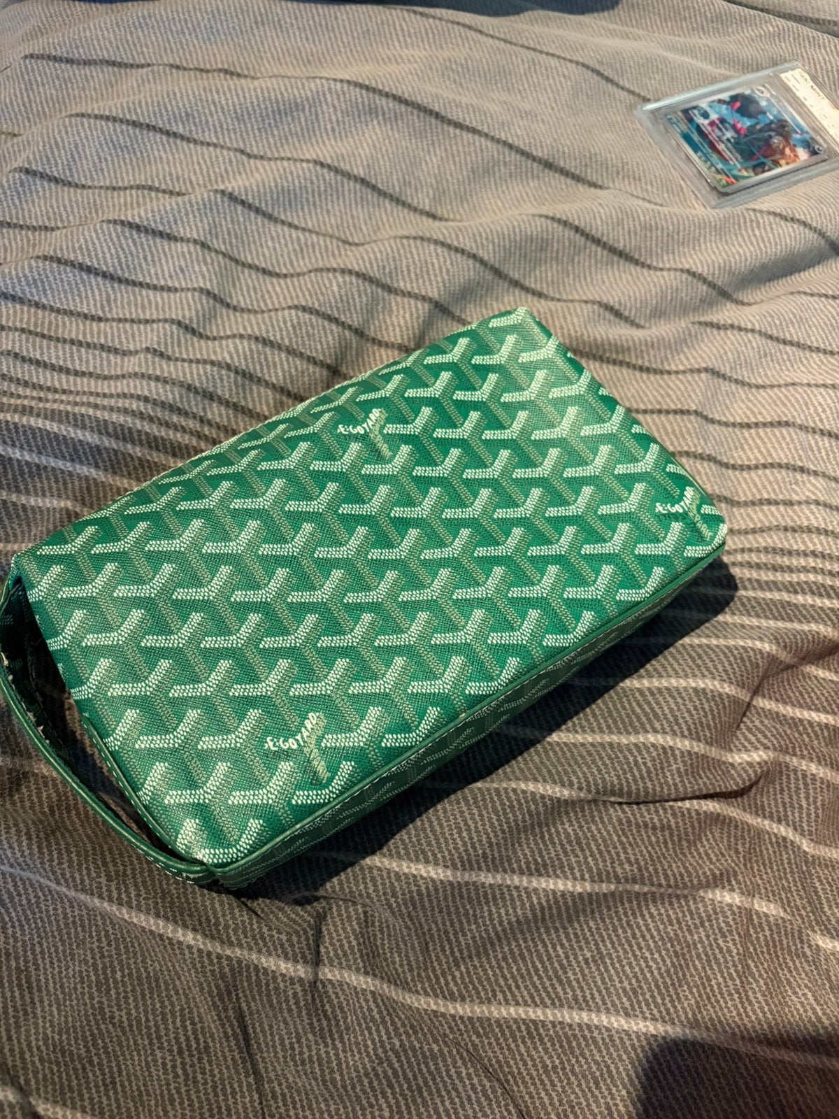 Goyard toillet tas, Sieraden, Tassen en Uiterlijk, Toilettassen, Ophalen of Verzenden, Zo goed als nieuw, Groen