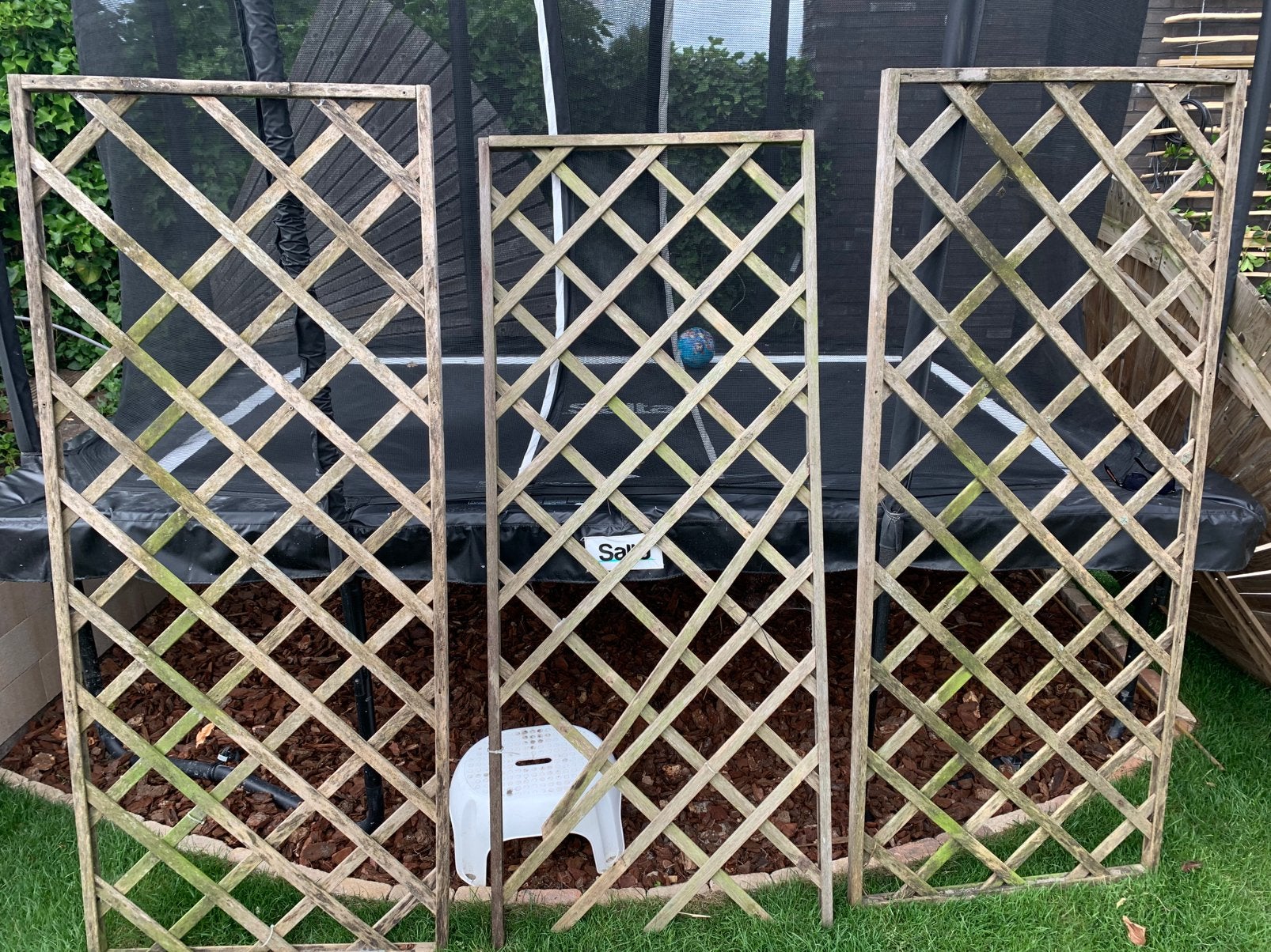 3x Trellis hardhout, Tuin en Terras, Ophalen, Zo goed als nieuw, Hout, 150 tot 200 cm