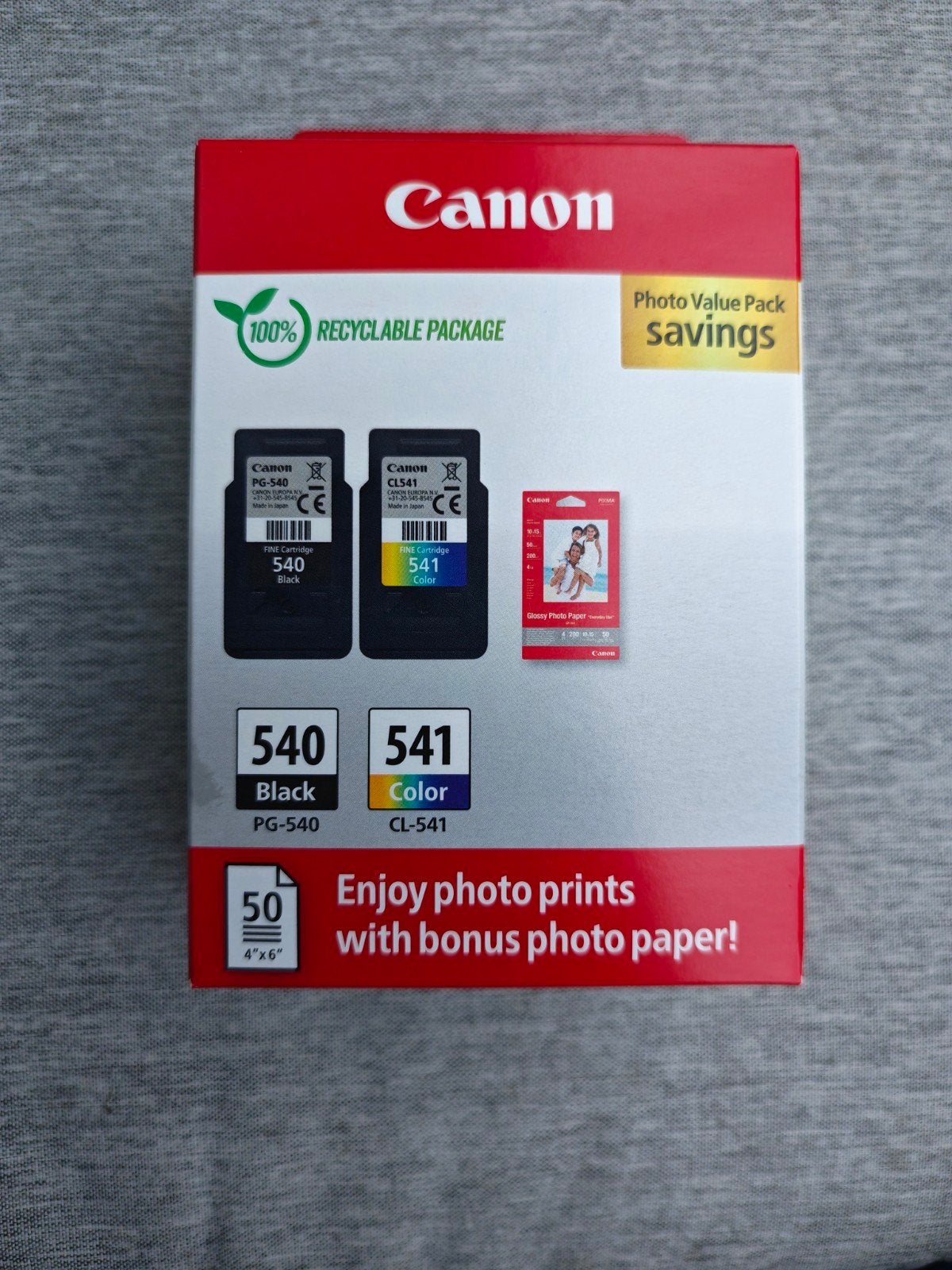 Canon Cartridge PG-540 Zwart & CL-541 Kleur Nieuw in Doos, Verzenden, Nieuw, Cartridge, Canon
