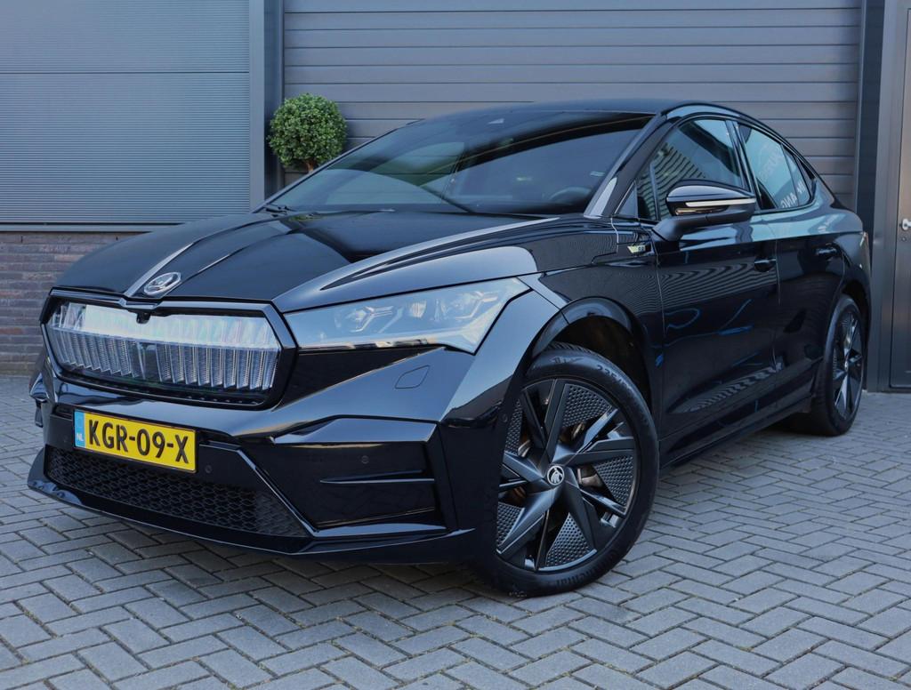 Skoda Enyaq Coupé iV 80 RS | SOH 90.1% | Leder | Warmtepomp, Automaat, Gebruikt, 82 kWh, Zwart