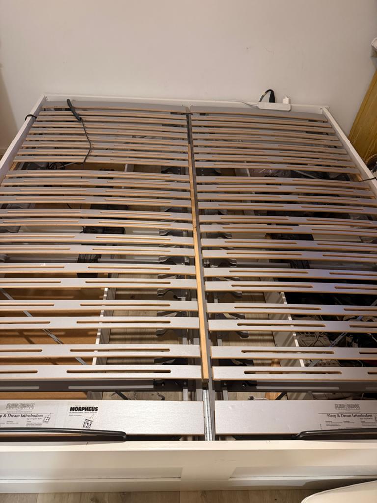 Elektrische lattenbodem 180x200, Ophalen, Zo goed als nieuw, Zwart, 100 cm of meer