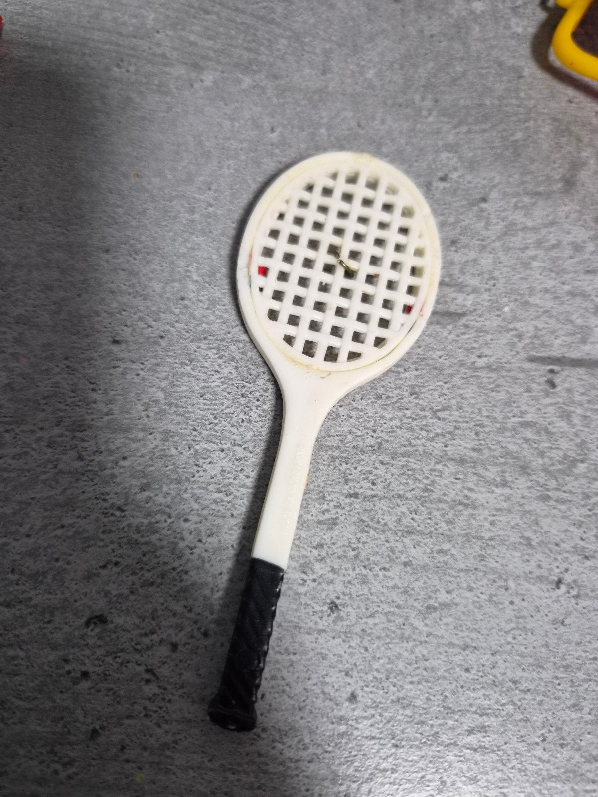 Vintage Barbie tennisracket - Wit met zwart handvat, Ophalen of Verzenden, Gebruikt