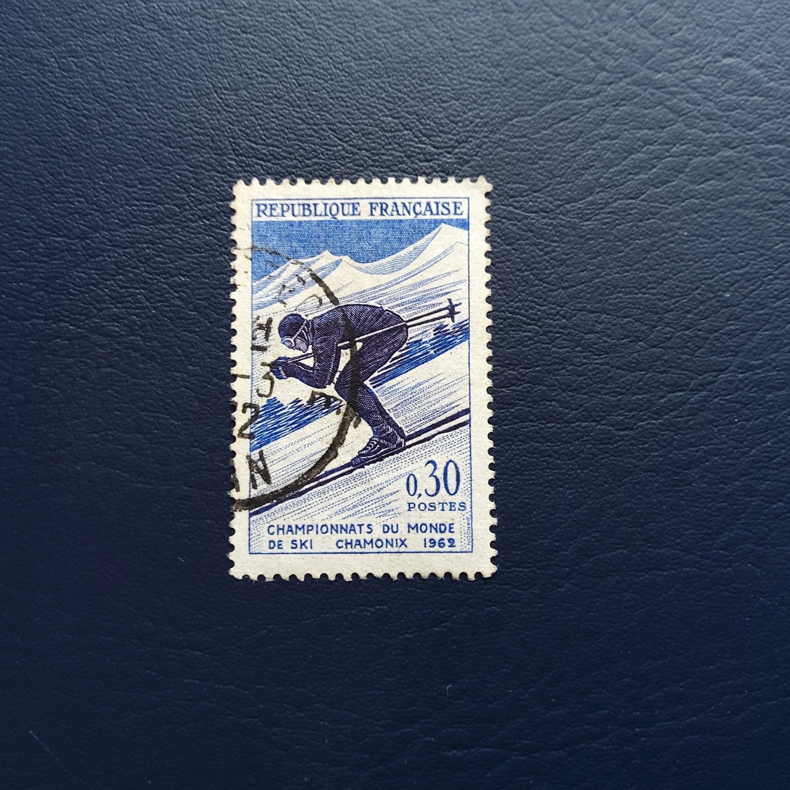 Frankrijk 1962 - Ski Wereldkampioenschappen Chamonix, Ophalen of Verzenden, Gestempeld