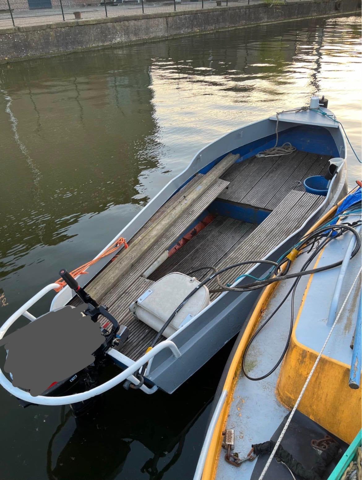 Sloep boot 6m bij 185cm mercury 6pk langstaart, Ophalen, Gebruikt, Rondzit, Staal