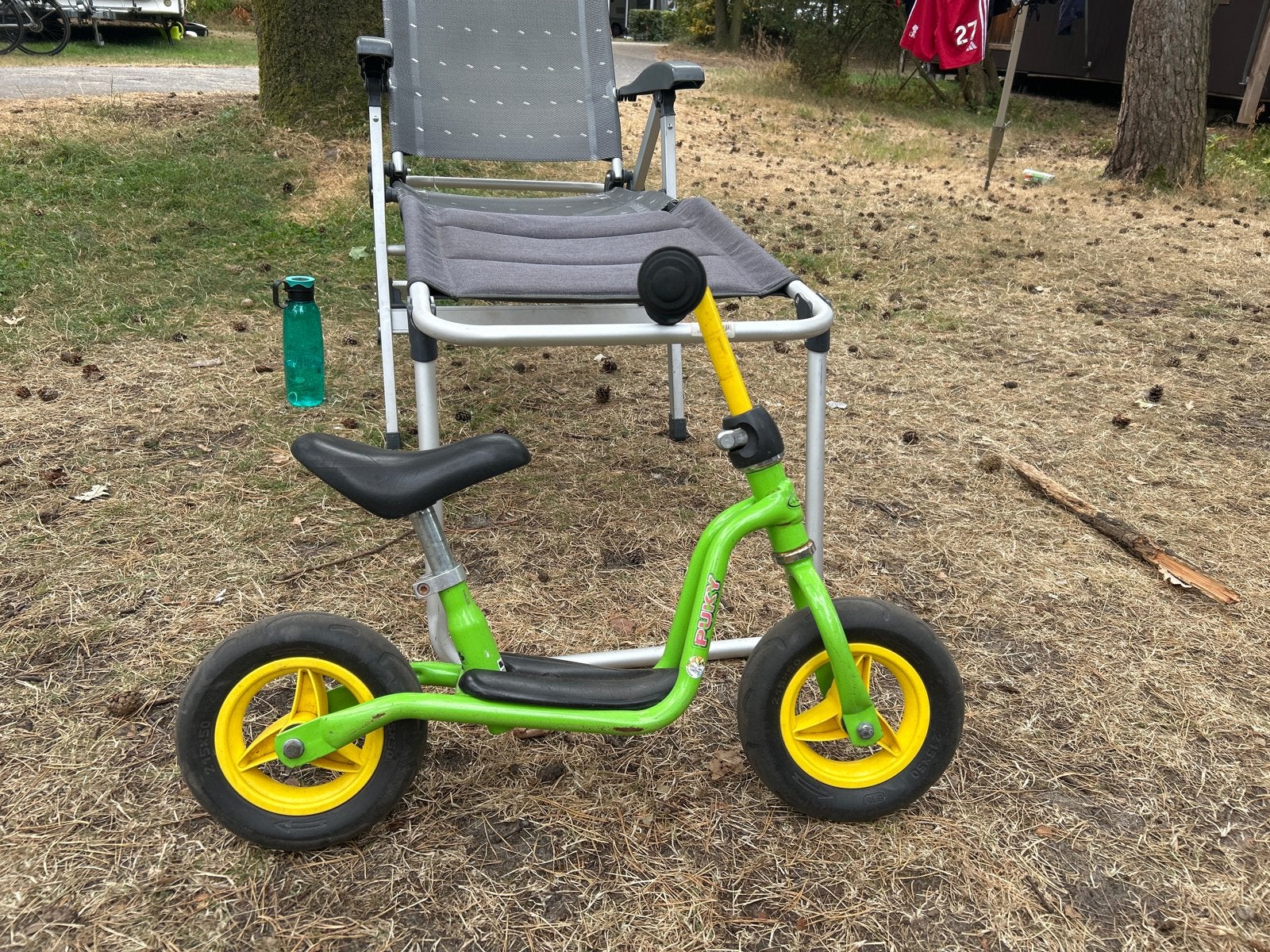 Leuke nette groen/gele puky loopfiets, Ophalen, Gebruikt, Minder dan 16 inch